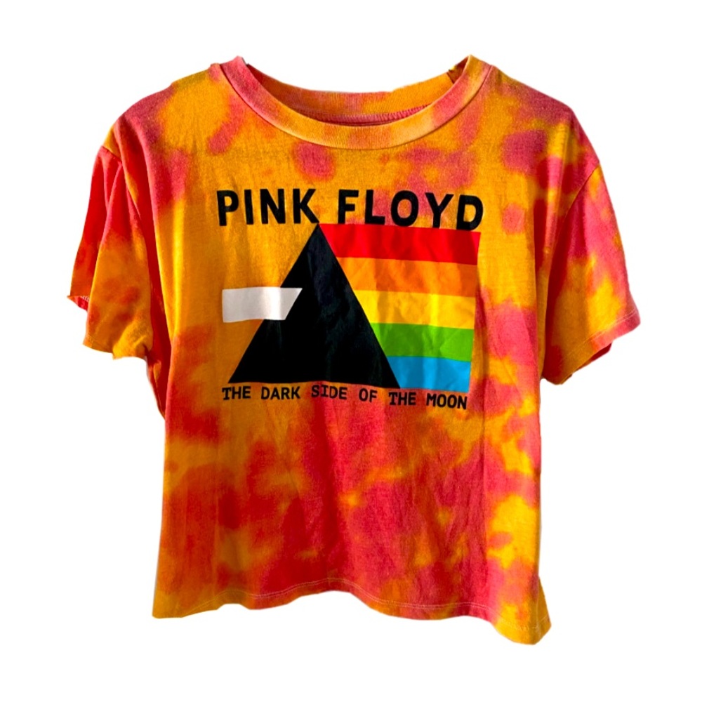 Pink Floyd Tie Dye Crop Tee